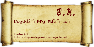 Bogdánffy Márton névjegykártya