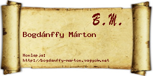 Bogdánffy Márton névjegykártya